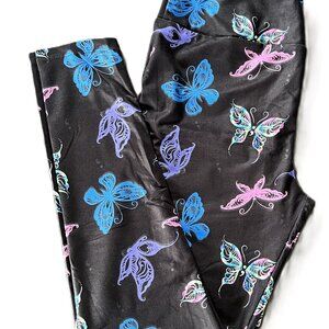 Womens Charlies Project Butterfly Semicolon Leggings Tween JRS 10 - Adult 4